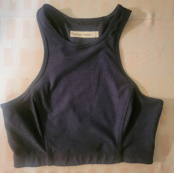 Outdoor Voices Athena Charcoal Grey Athletic Crop - Picture 3 of 6